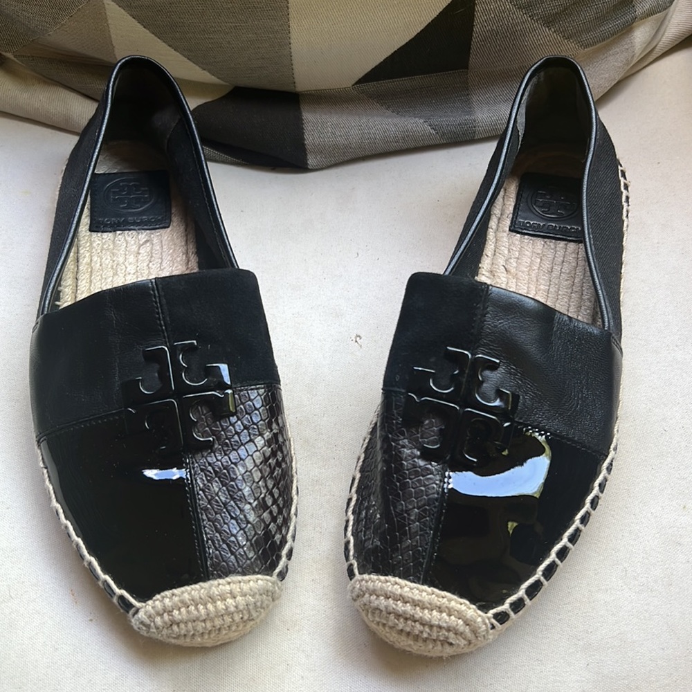 TORY BURCH Logo Patchwork Espadrille 8